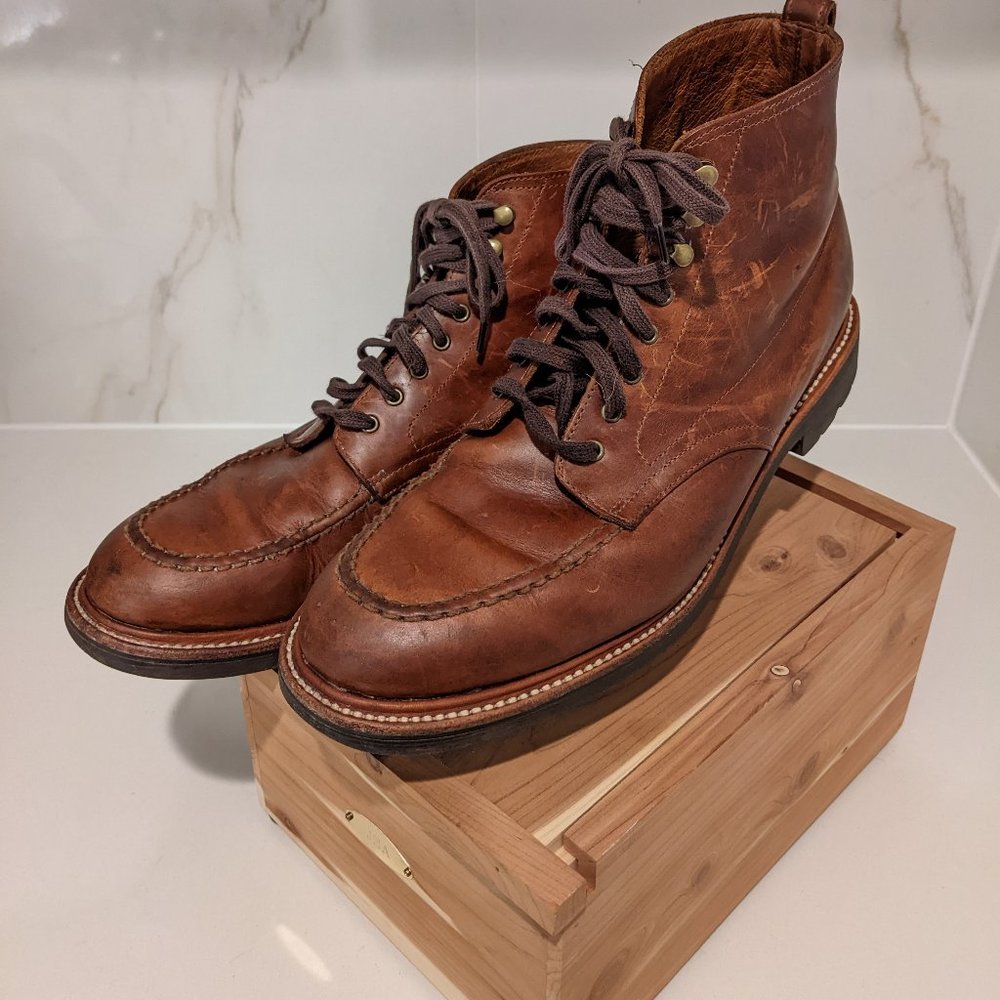 J Crew Kenton Pacer Brown Leather Boots, size 11
